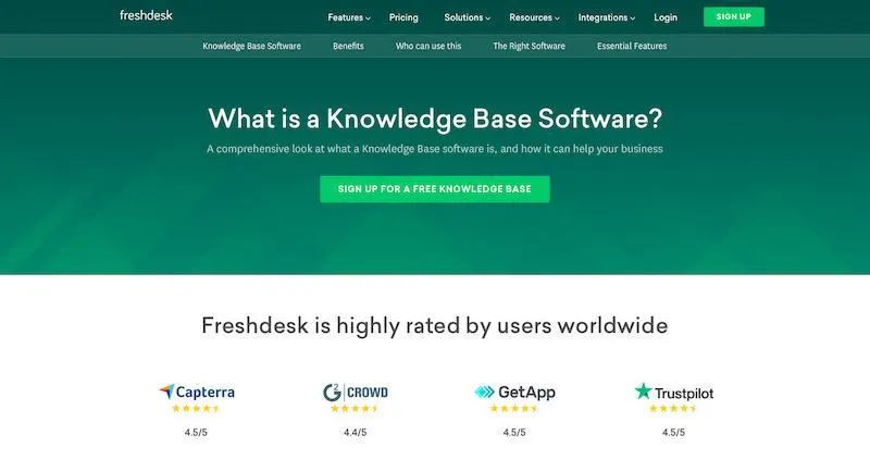 Freshdesk: knowledge base tool 