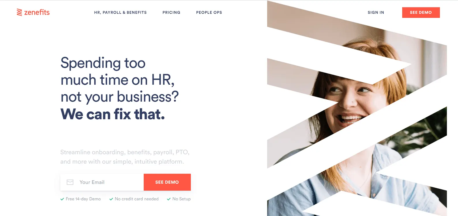 Zenefits Homepage