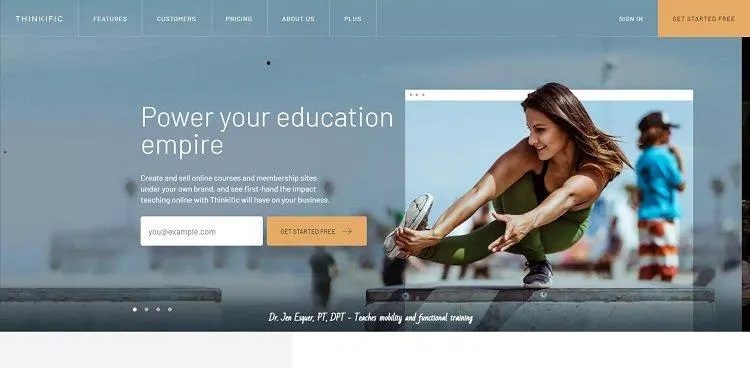 Thinkific home page