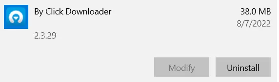 Uninstall ByClick Downloader