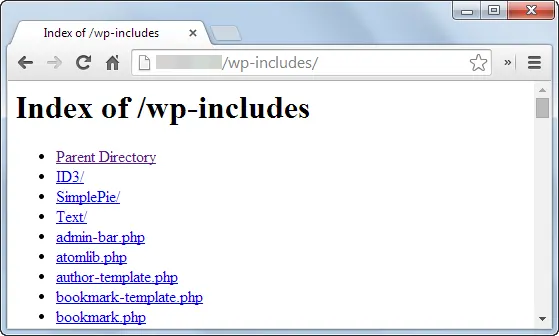 Disable directory browsing in wordpress risk