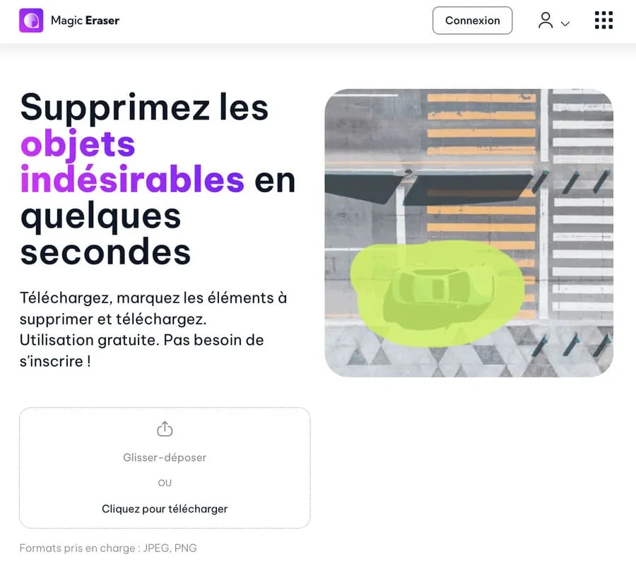 interface de Magic Eraser.
