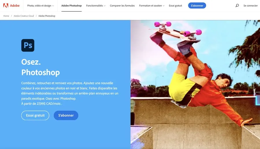 interface de photoshop