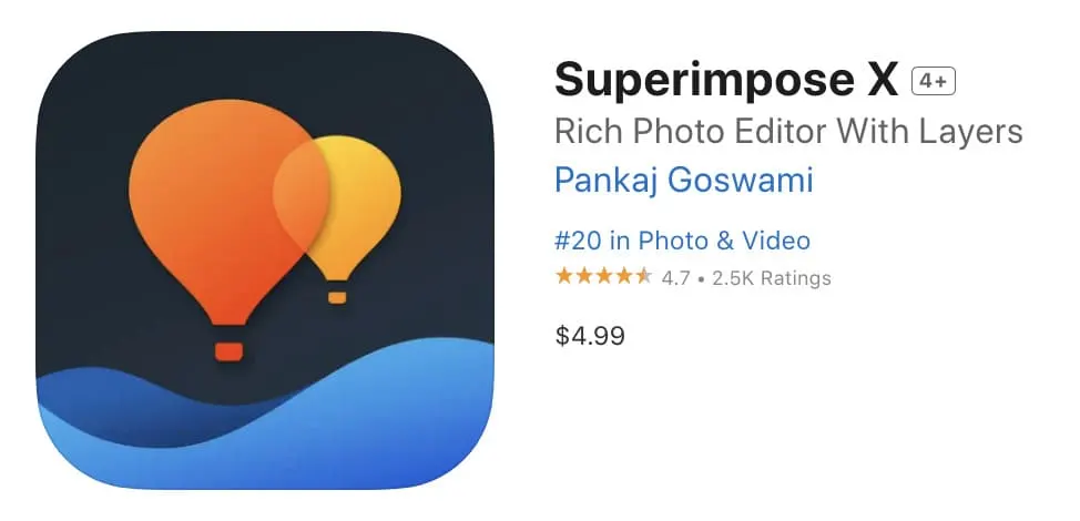 prix de Superimpose X