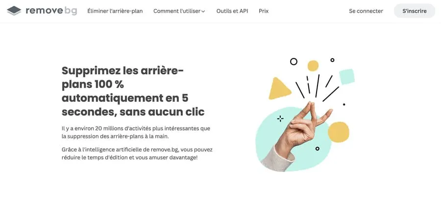 interface de Remove.bg