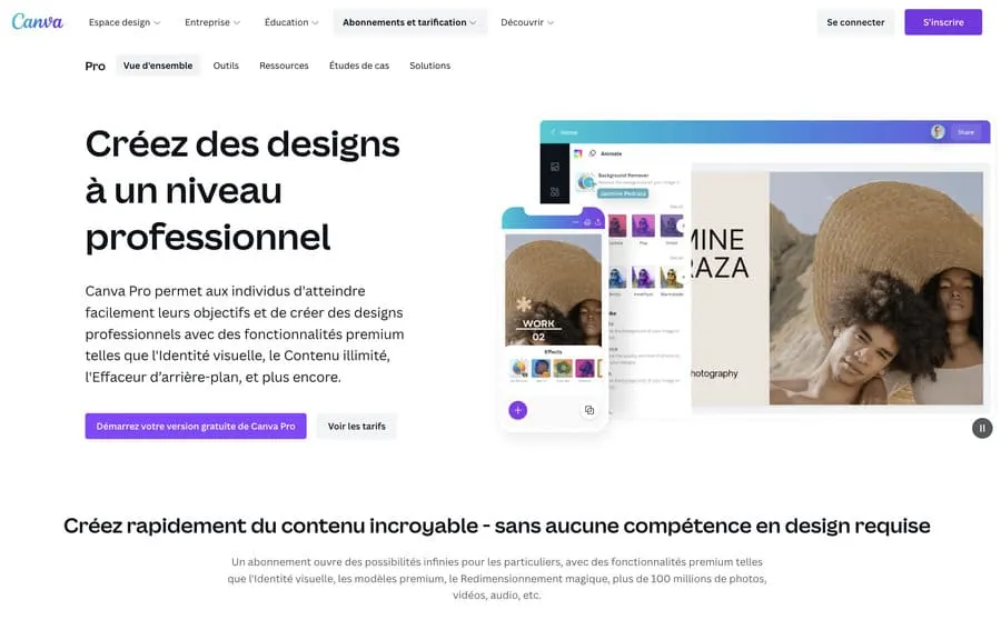 interface de canva