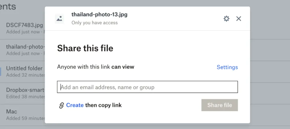 Dropbox - Partage de fichiers