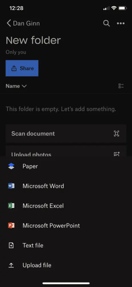 Dropbox - Application Mobile