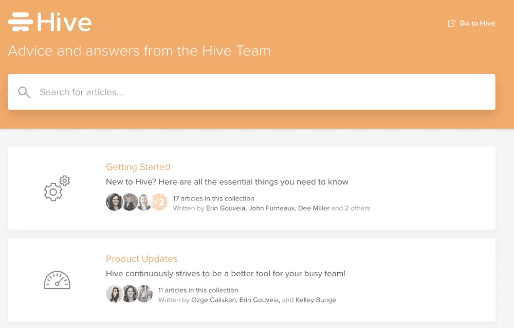 Hive's FAQ and knowledge base are full of useful information to help you use the platform