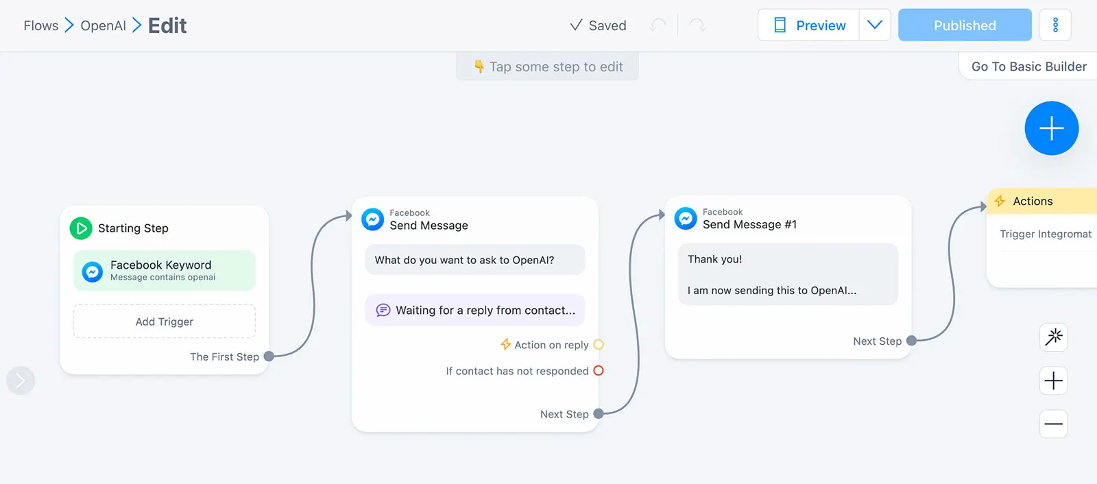 ManyChat Flow Builder