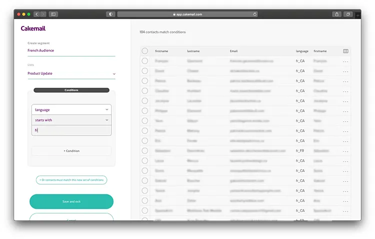 Segmentation avancée avec Cakemail
