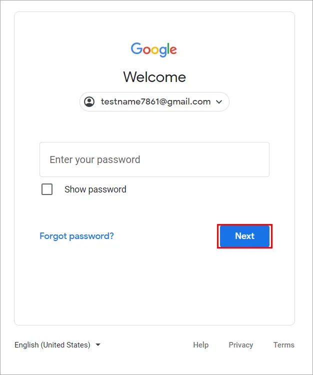 password