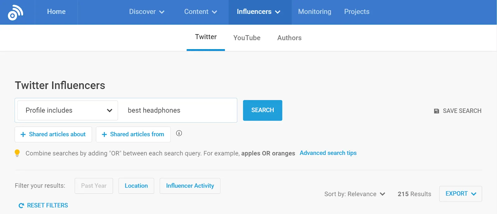 Chasse aux influenceurs avec Buzzsumo