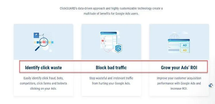 ClickGUARD fonctionnalités