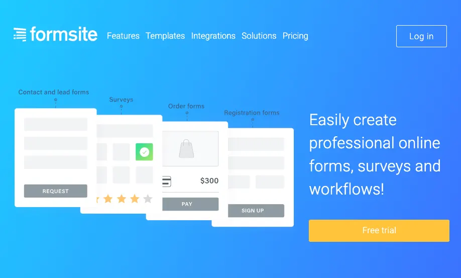 formsite homepage