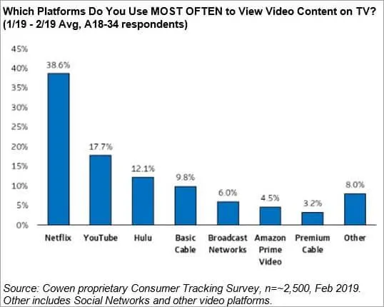 Most used video platform